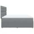 cadre de lit avec matelas Gris clair 180x200cm Tissu