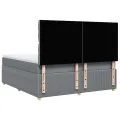 cadre de lit avec matelas Gris clair 180x200cm Tissu
