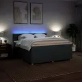 cadre de lit avec matelas Gris foncé 180x200cm Tissu