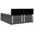 cadre de lit avec matelas Gris foncé 180x200cm Tissu
