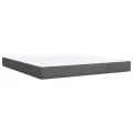 cadre de lit avec matelas Gris foncé 180x200cm Tissu