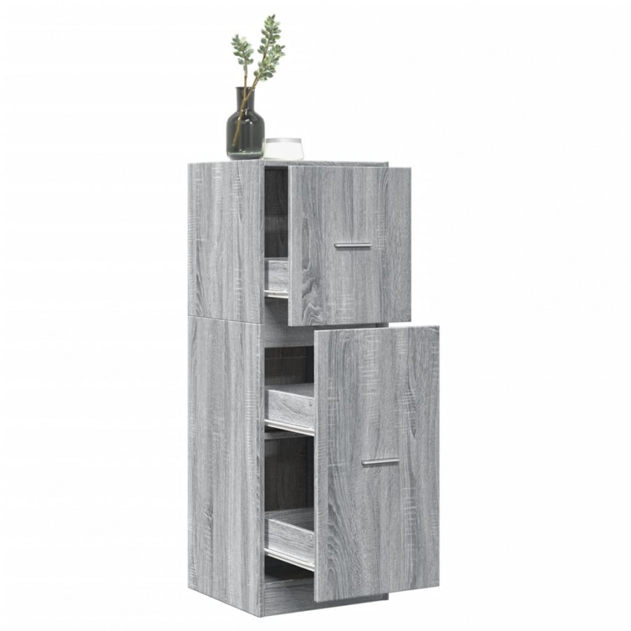 Armoire apothicaire sonoma gris 40x41x118 cm bois d'ingénierie