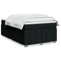 cadre de lit avec matelas Noir 120x200 cm Tissu