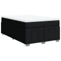 cadre de lit avec matelas Noir 120x200 cm Tissu