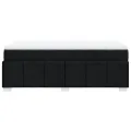 cadre de lit avec matelas Noir 120x200 cm Tissu