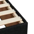 cadre de lit avec matelas Noir 120x200 cm Tissu