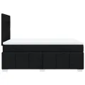 cadre de lit avec matelas Noir 120x200 cm Tissu