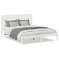 Cadre de lit extra long sans matelas 160x210 cm bois massif