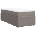 cadre de lit avec matelas Taupe 90x200 cm Tissu
