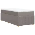 cadre de lit avec matelas Taupe 90x200 cm Tissu