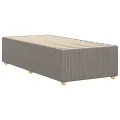 Cadre de lit sans matelas taupe 90x200 cm tissu