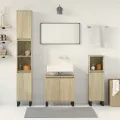Ensemble de meubles de salle de bain 3 pcs chêne sonoma