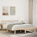 Cadre de lit extra long sans matelas 160x220 cm bois massif pin