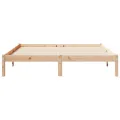 Cadre de lit extra long sans matelas 140x210 cm bois massif pin
