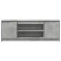 Meuble TV avec LED gris béton 139,5x34x50 cm bois d'ingénierie