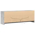 Meuble TV avec LED gris béton 139,5x34x50 cm bois d'ingénierie