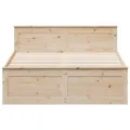 Cadre de lit sans matelas avec tête de lit 160x200cm pin massif