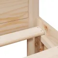 Cadre de lit sans matelas avec tête de lit 160x200cm pin massif