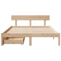 Cadre de lit sans matelas 140x190 cm bois de pin massif