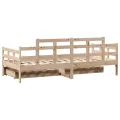 Lit de jour avec tiroirs sans matelas 90x190 cm bois massif