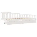 Lit de jour avec tiroirs sans matelas 90x190 cm bois massif
