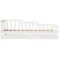 Lit de jour avec tiroirs sans matelas 90x190 cm bois massif