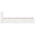 Cadre de lit sans matelas blanc 90x190 cm bois de pin massif