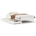 Cadre de lit sans matelas blanc 90x190 cm bois de pin massif