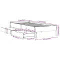 Cadre de lit sans matelas blanc 90x190 cm bois de pin massif