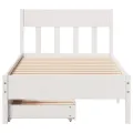 Cadre de lit sans matelas blanc 90x190 cm bois de pin massif