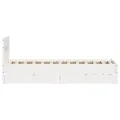 Cadre de lit sans matelas blanc 90x190 cm bois de pin massif