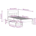 Cadre de lit sans matelas blanc 90x190 cm bois de pin massif