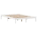 Cadre de lit sans matelas blanc 140x190 cm bois de pin massif