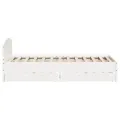 Cadre de lit sans matelas blanc 140x190 cm bois de pin massif