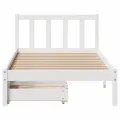 Cadre de lit sans matelas blanc 90x190 cm bois de pin massif