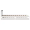 Cadre de lit sans matelas blanc 90x190 cm bois de pin massif