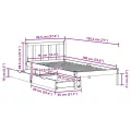 Cadre de lit sans matelas blanc 90x190 cm bois de pin massif