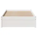 Cadre de lit sans matelas blanc 90x190 cm bois de pin massif