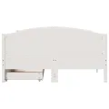 Cadre de lit sans matelas blanc 135x190 cm bois de pin massif