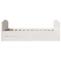 Cadre de lit sans matelas blanc 135x190 cm bois de pin massif