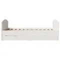 Cadre de lit sans matelas blanc 120x190 cm bois de pin massif