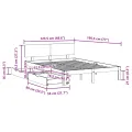 Cadre de lit avec tiroirs sans matelas blanc 120x190 cm