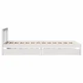 Cadre de lit sans matelas blanc 75x190 cm bois de pin massif