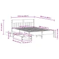 Cadre de lit sans matelas 120x200 cm bois de pin massif