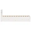 Cadre de lit sans matelas blanc 90x200 cm bois de pin massif