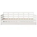 Lit de jour et tiroirs sans matelas blanc 90x200 cm bois massif