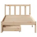 Cadre de lit sans matelas 90x200 cm bois de pin massif