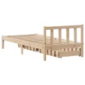 Cadre de lit sans matelas 90x200 cm bois de pin massif