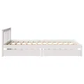 Cadre de lit sans matelas blanc 140x200 cm bois de pin massif