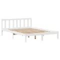 Cadre de lit sans matelas blanc 140x200 cm bois de pin massif